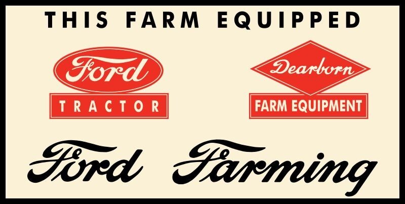 Ford Tractor & Dearborn Equipment NEW Sign 24×48″ USA STEEL XL Size 10 lbs