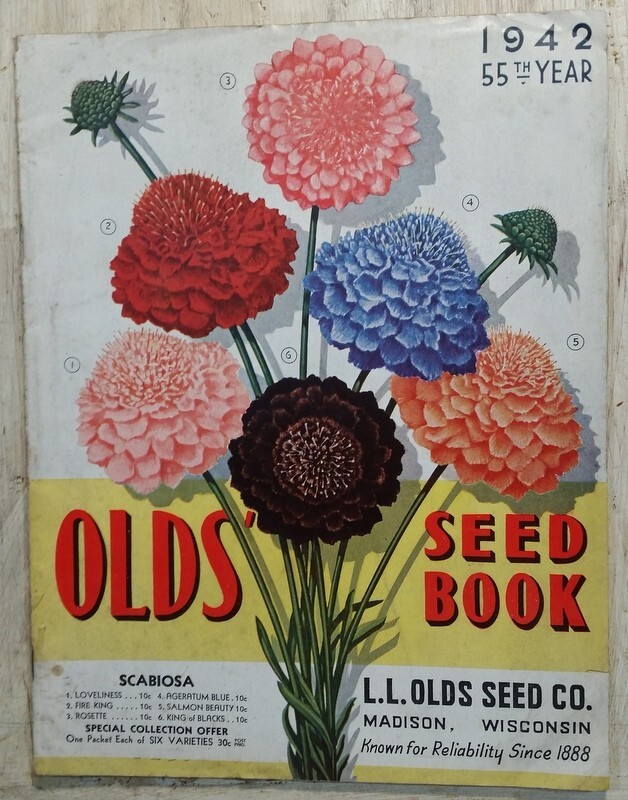 1942 Olds’ Seeds Madison WI Field Vegetable Garden and Flower Seeds Catalog