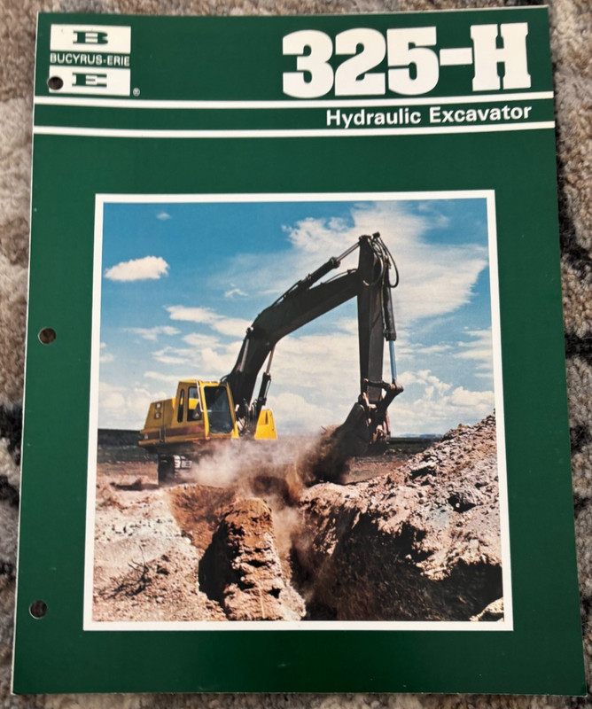 Bucyrus Erie 325-H Hydraulic Excavator Brochure AMIL25