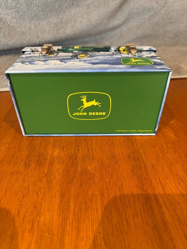 2007 John Deere Tractor Collectible Mini Tin Metal Lunch box or trinket box gallery