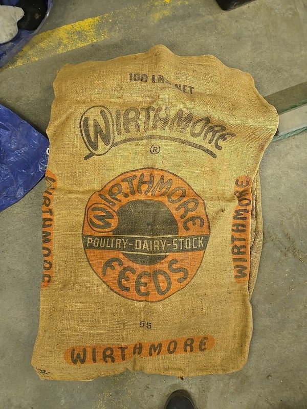 Wirthmore Burlap Feed Bag Poultry Dairy Stock 100 lb sack Nice Seed