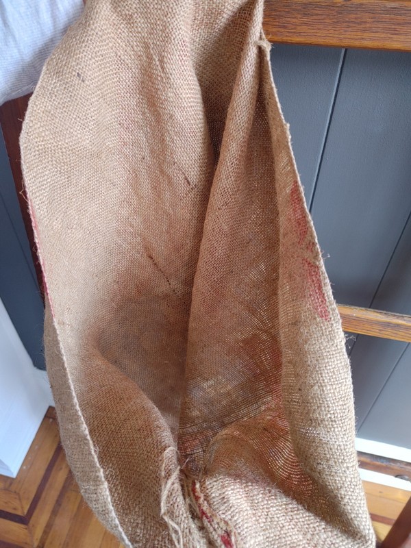 Vtg MASTER MIX Burlap Feed Bag McMillen Mills antique sack Sow & Pig primitive gallery