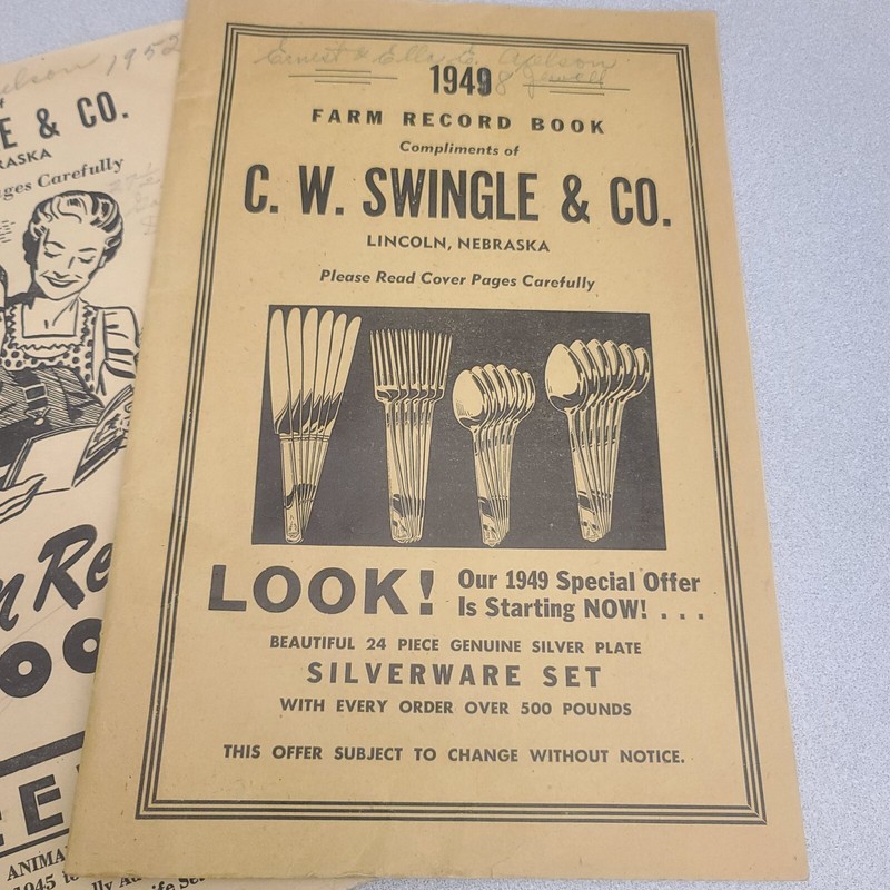 Vtg 1940s Lincoln Nebraska RENDERING CO FARM RECORD BOOKS Advertising Lot 3 gallery