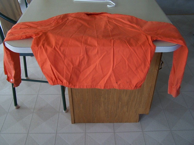 Allis Chalmer Orange Long Sleeve Vintage tractor Jacket Medium Heavy Shirt M gallery