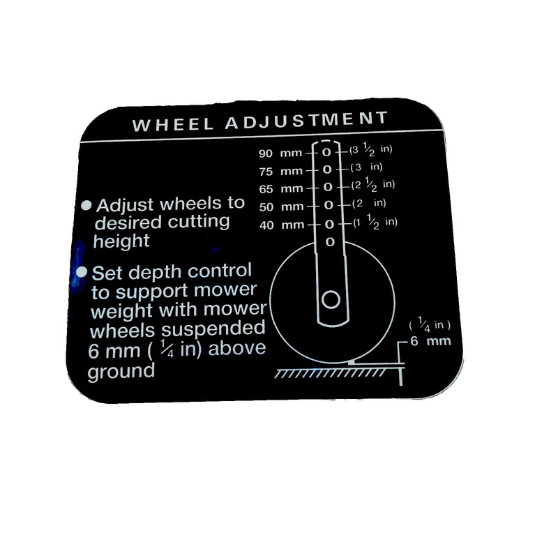 John Deere Reproduction M85249 Mowing Deck Height Decal 318 332 330 NLA