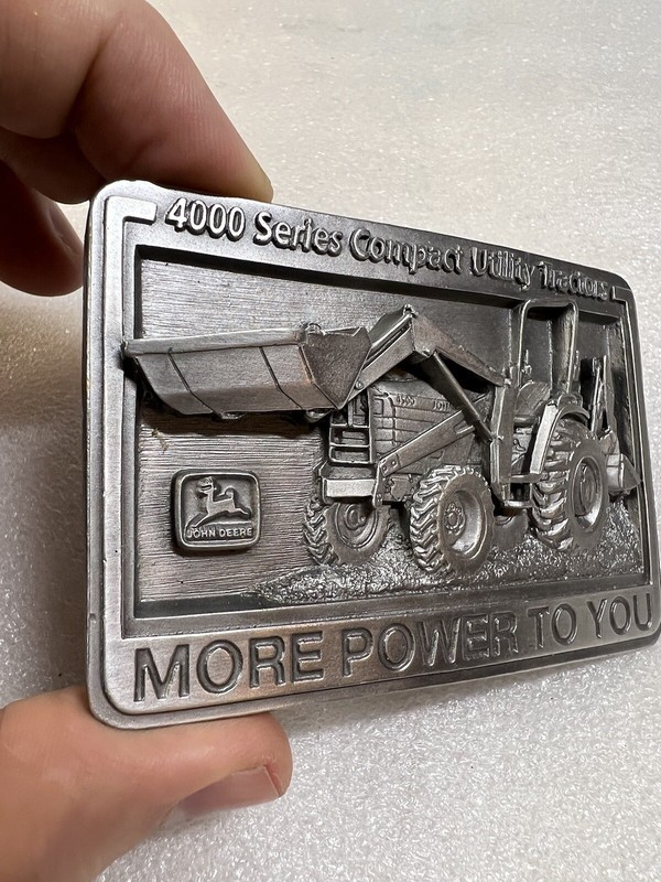 1998 John Deere 4000 Series 4500 Tractor Backhoe Introduction Belt Buckle DEALER gallery