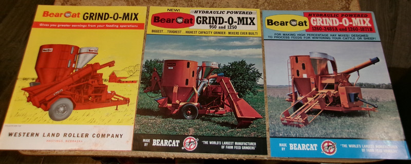 3-lot 1960’s-70’s bearcat grinder/mixer brochures in good shape used