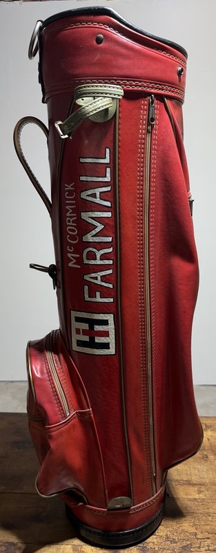 Rare Vintage Wilson Golf Bag Red Farmall International Harvester Hand Painted gallery