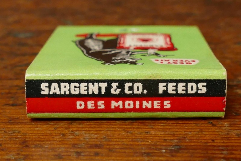 Vintage 1950s SARGENT FEEDS Al’s Feed Store Dolliver, Iowa Matchbook NOS gallery