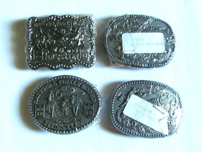 1987 89 90 91 Hesston National Finals Rodeo Youth Farm Belt Buckle
