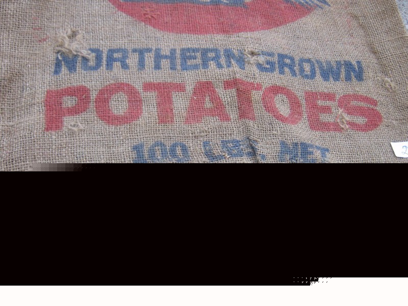 American Flight Vintage USA Eagle Graphic Northern Grown Potatoes burlap sack gallery