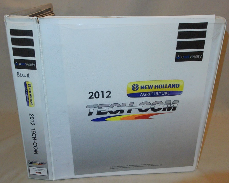2012 -New Holland- Tech-Com Unetversity Tractor Operators Service Manual Binder