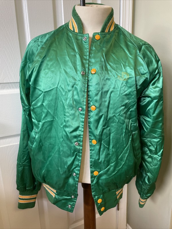 VTG John Deere Nylon Baseball Style/Swingster Snap Jacket Men Medium USA *READ*