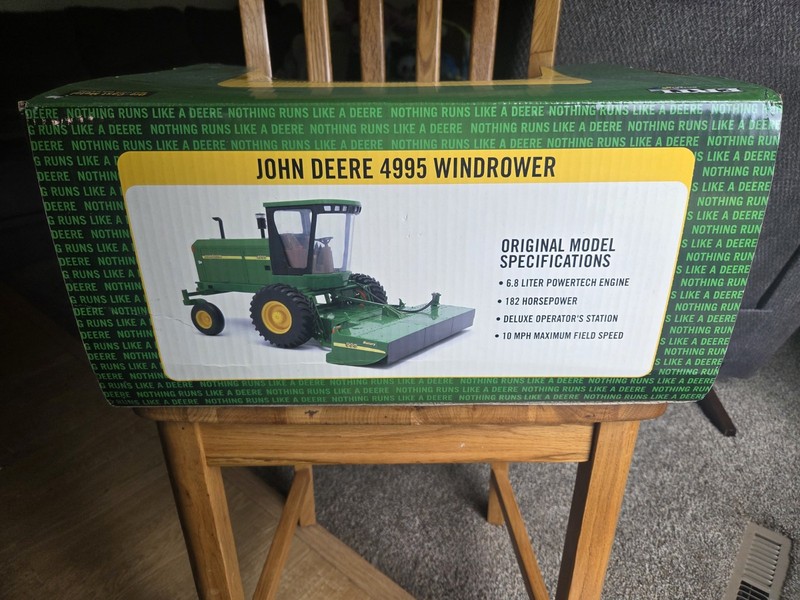John Deere 4995 Windrower 1/16 Scale Die-Cast Metal Ertl Model, 2005 gallery