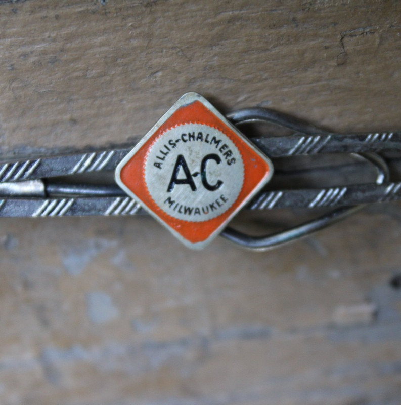 RARE ORIGINAL 1930s era ALLIS CHALMERS A-C MILWAUKEE LOGO Old Tie Clasp