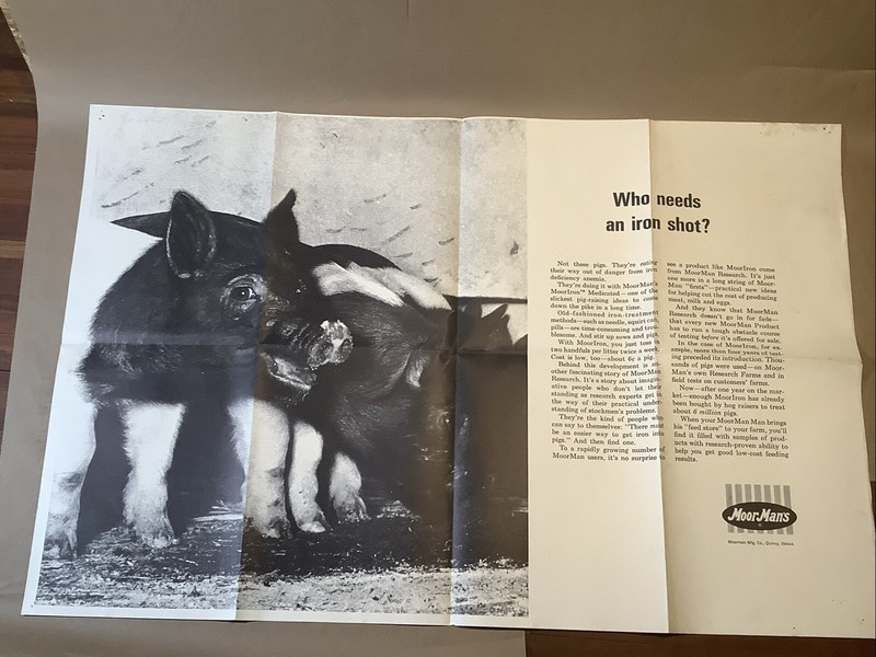 Vintage Moor Man’s Poster Quincy Illinois Pig Iron Shots INV-AA01B