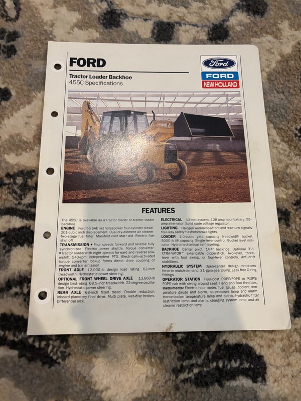 Ford 455C Tractor Loader Backhoe FCCA25