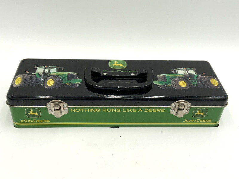 Original John Deere The Tin Box Company – Box With Handle Storage Box 11 1/2″ L