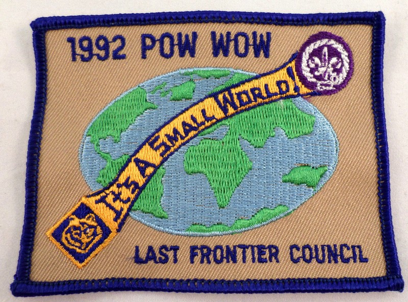 Uniform Patch Boy Scout 1992 Pow Wow It’S A Small World Last -Frontier #Bsbl