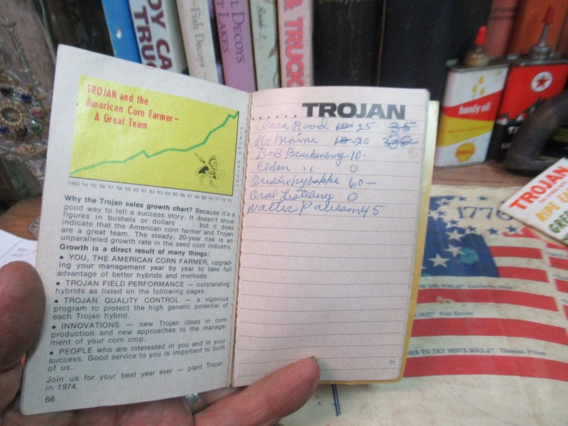 TROJAN FARM seed CO corn NOTE BOOK 4th 1973 POCKET advertising OLIVIA MINNESOTA gallery