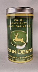 John Deere Oil Can Coin Bank 1 Qt 15W-40 Heavy Duty Diesel Tin Collectible