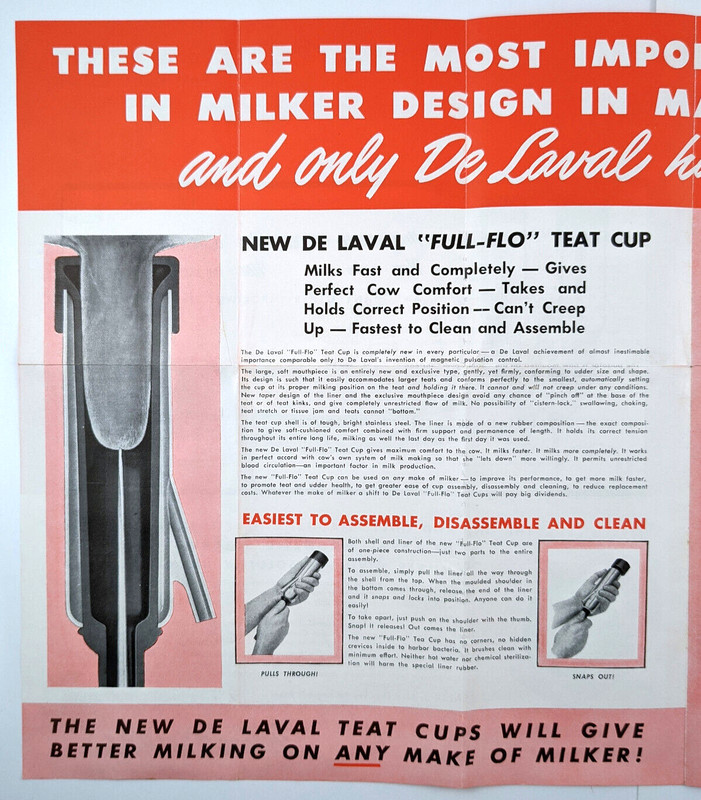 1949 De Laval Separator Company Magnetic Speedway Milker Advertising Brochure gallery