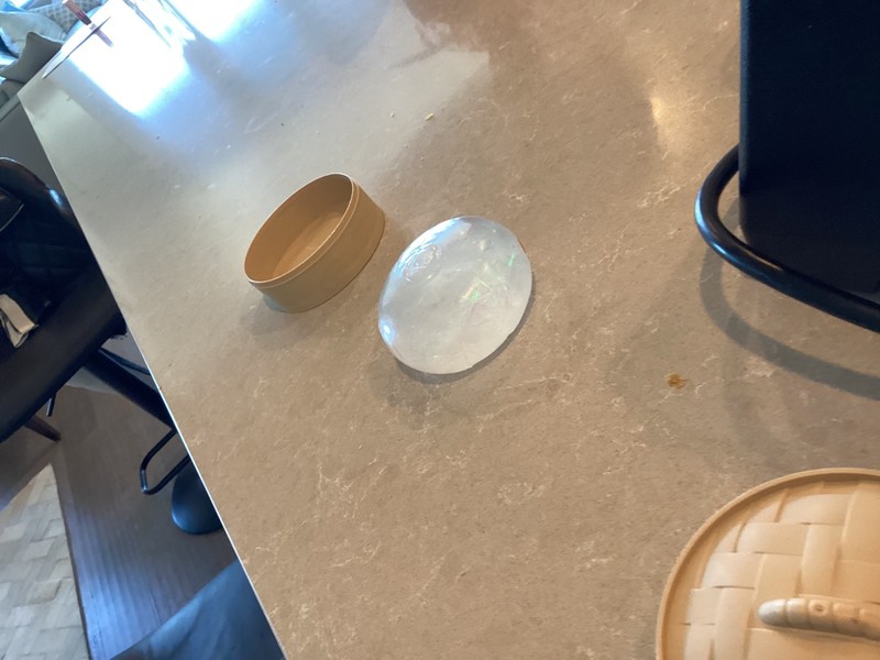 Clear glitter dumpling
