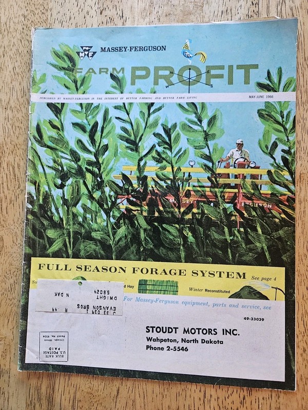 MF Farm Profit for May-June, 1966. Magazine LITERATURE.
