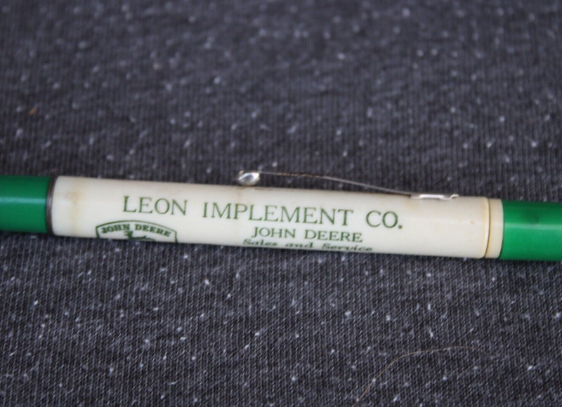 NICE SHAPE~ 1950s JOHN DEERE Old Leon IA Redipoint Advertising Mechanical Pencil gallery