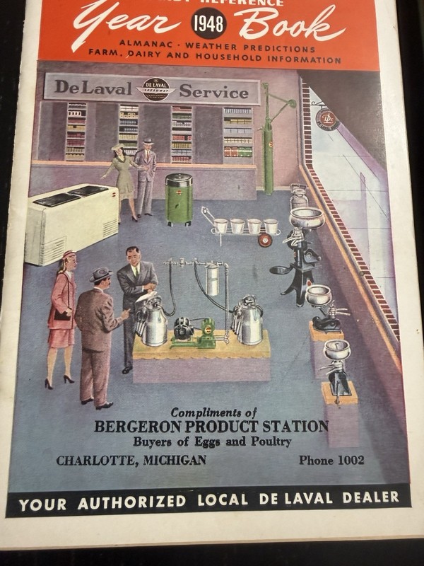 De Laval Handy Reference Yearbook 1948 Bergeron Product Station Charlotte MI gallery
