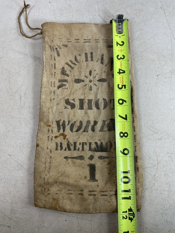 rare Merchants Shot Works Old Baltimore MD 1 Bag Sack Phoenix tower 23F62 gallery