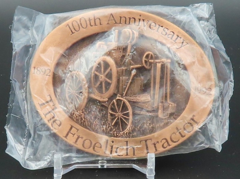 1992 Sealed Copper Colored John Deere Froelich Tractor Belt Buckle
