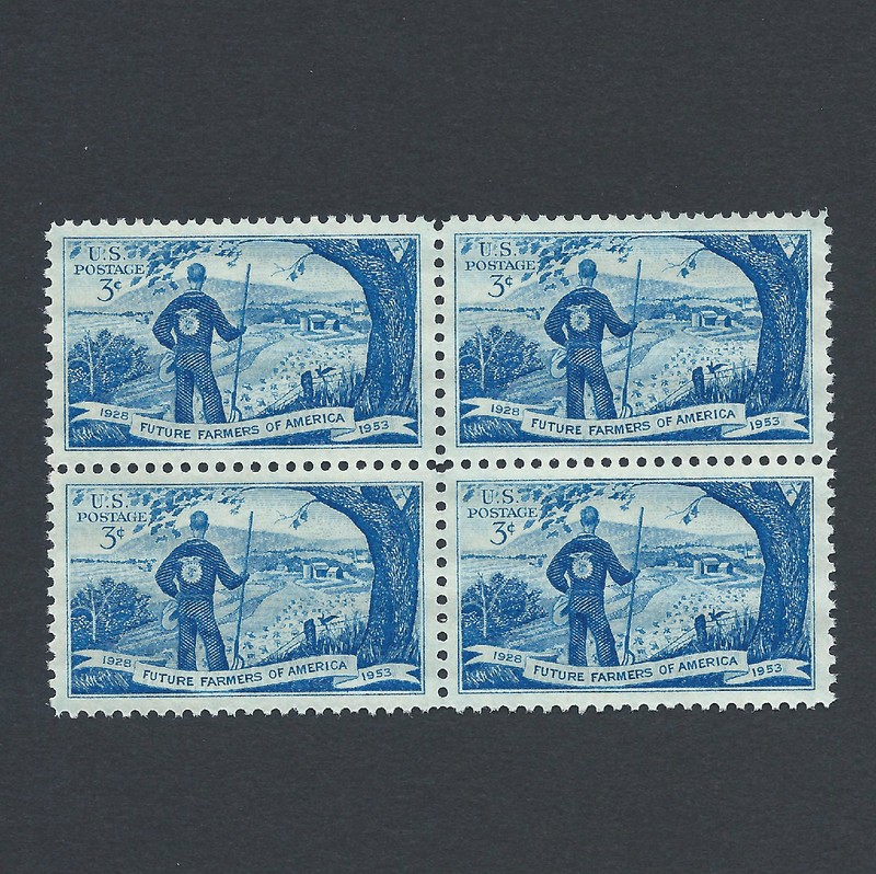 1953 Future Farmers of America – Vintage Mint Set of 4 Stamps 72 Years Old!