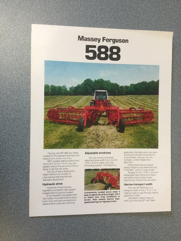 Massey Ferguson MF 41 & MF 42 Mower, 530 Rotary Mower, 588 Rake All Single Sheet
