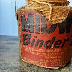 Vintage Midwest Cordage Co Binder Twine Full Roll Treated Product Of Mexico