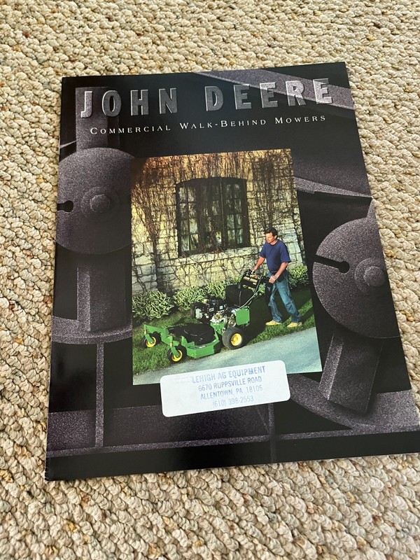 John Deere Commercial Walk Behind Mowers For 1997 Brochure FCCA