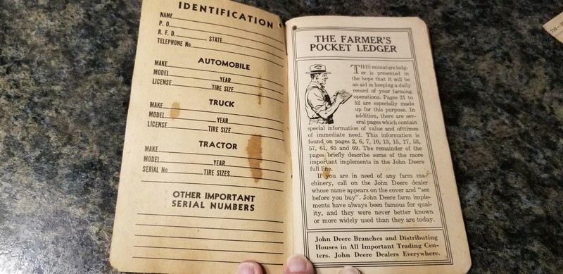 1948-49 Farmer's Pocket Ledger Salter Tractor & Implement Co Jesup, GA (Lot 231) gallery