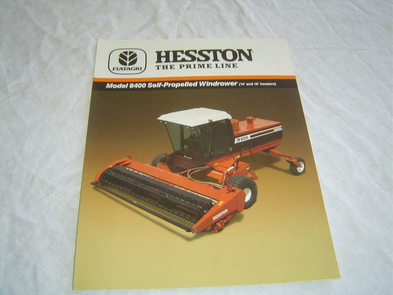 Fiat Hesston 8400 self propelled windrower brochure