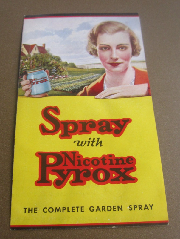 1930’s NICOTINE PYROX Garden Spray – Advertising Brochure – Bowker Chemical N.Y.