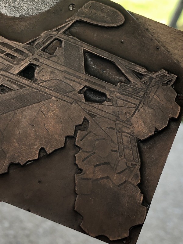 Early Farm DISC HARROW Printing Block Plate Horse Equipt. McCormick John Deere gallery