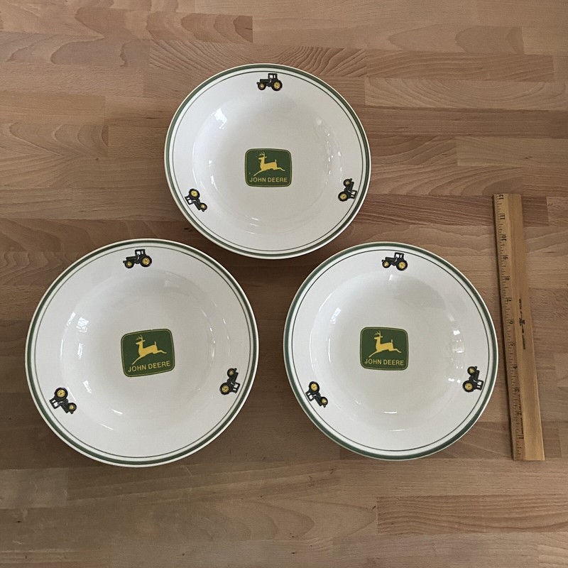 Gibson John Deere 9” Soup Bowl x3 Nothing Runs Like a Deere