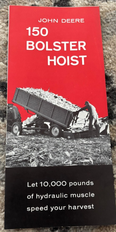 John Deere No. 150 Bolster Hoist For 1960 Brochure FCCA25