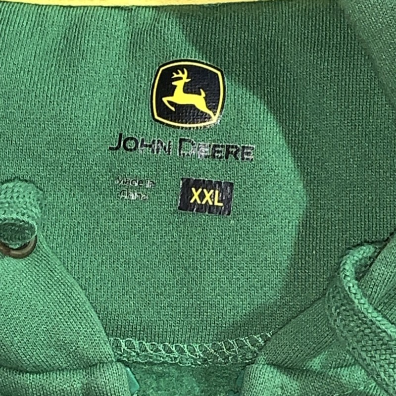 John Deere Green Zip Hoodie Sweatshirt XXL 1837 Agriculture Collectible Apparel gallery