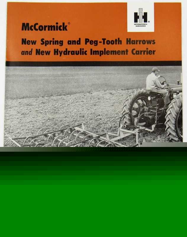 c1957 McCormick International Harvester #7 Spring Tooth Harrow Dealer Brochure