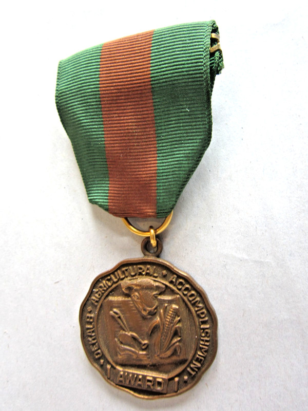Vintage Dekalb Corn Agricultural Accomplishment Award Medal with Ribbon