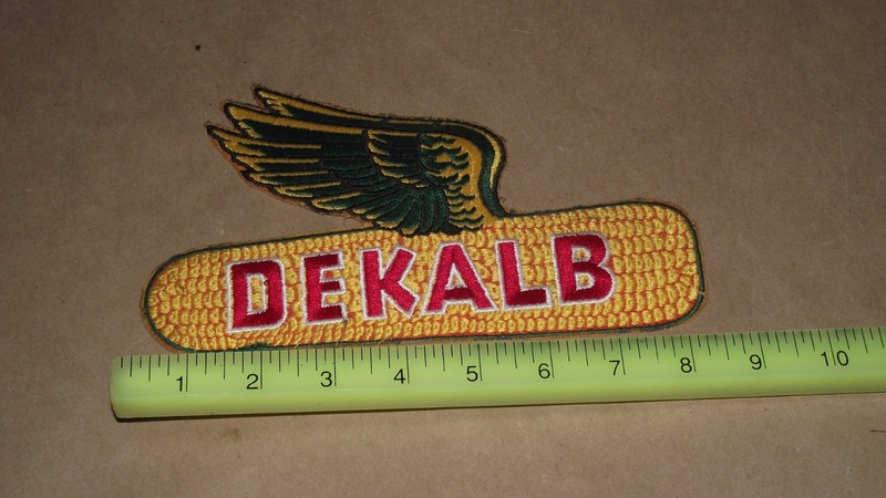 VINTAGE RARE DEKALB SEED 8.5″ EMBROIDERED JACKET PATCH UNUSED