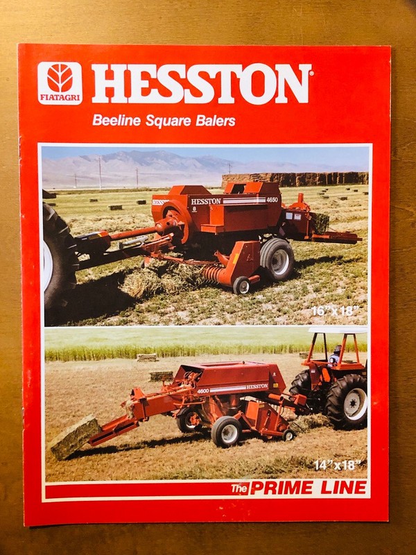 1985 HESSTON 4600 & 4650 14″ x 18″ & 16″ x 18″ Beeline Square Balers Brochure