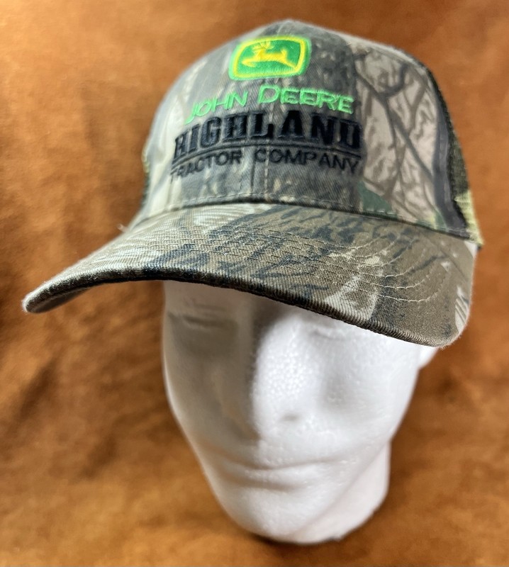 JOHN DEERE, HIGHLAND TRACTOR CO. Adjustable Cap, 100% Cotton, Never Used!! Camo