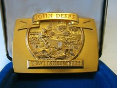 John Deere Two Millionth LX180 Lawn Garden Tractor Gold Plated Belt Buckle 1992
