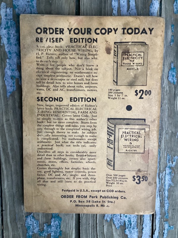 Rare Vintage 1946 Original Wiring Simplified by HP Richter 121 pages gallery